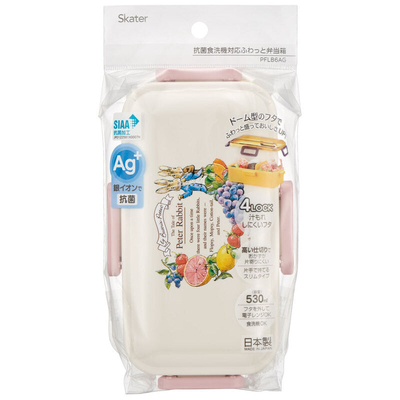 스케이터 피터 래빗 캐릭터 항균 4면락 런치박스 도시락 530ml PFLB6AG - 주방·식기 - 하카타몰