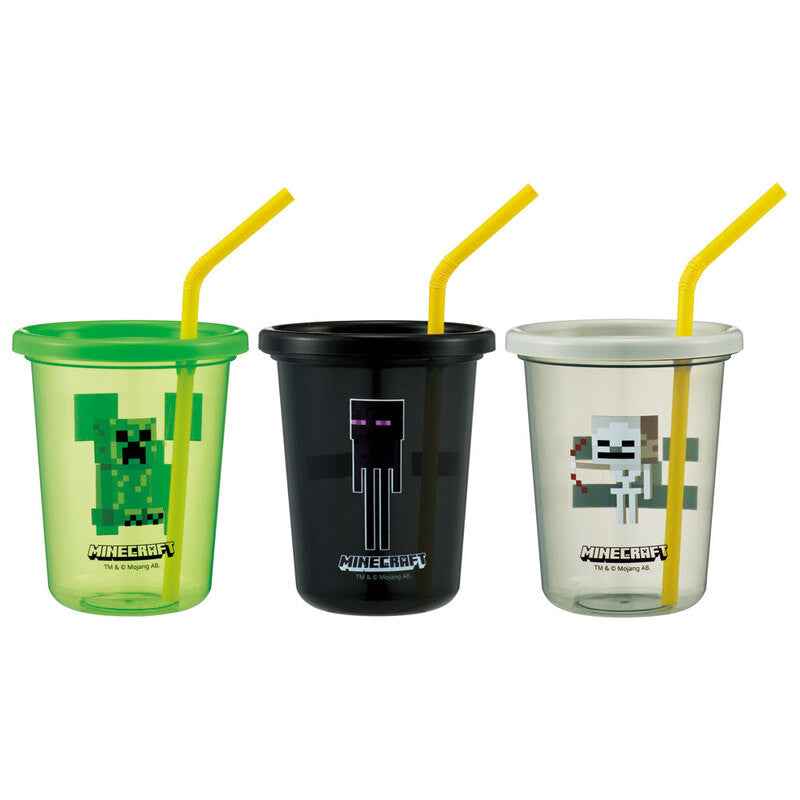 스케이터 마인크래프트 캐릭터 빨대컵 3세트 320ml SIH3ST - 주방·식기 - 하카타몰