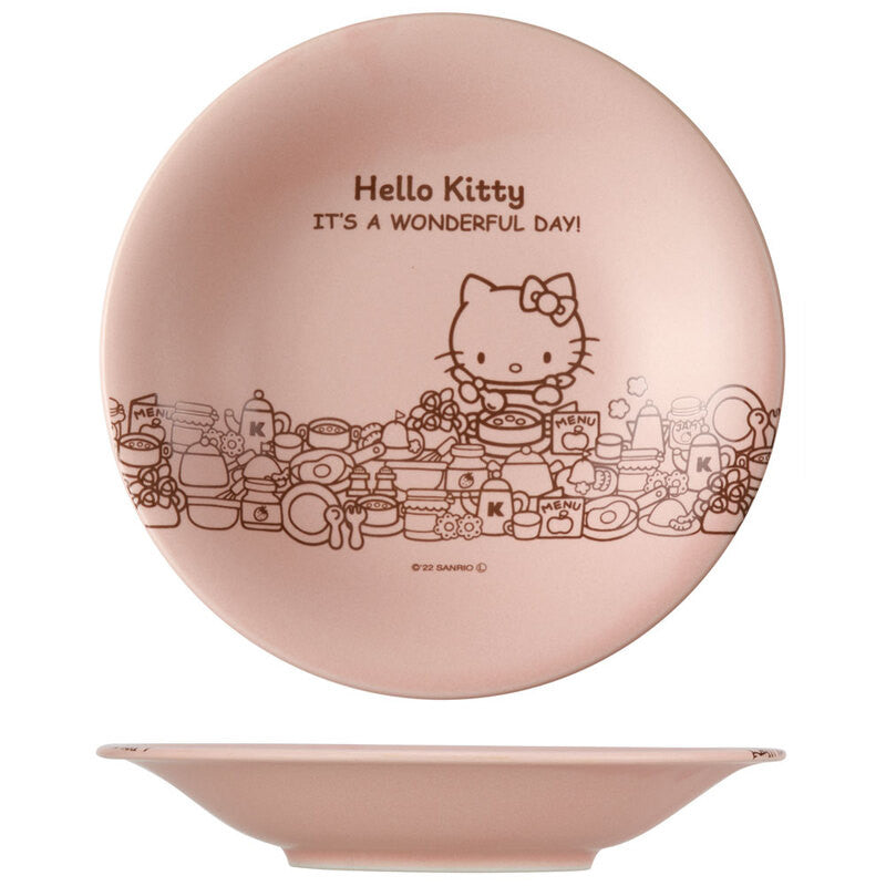 스케이터 헬로키티 캐릭터 도자기 미노야키 접시 16cm CHPL16 - 주방·식기 - 하카타몰