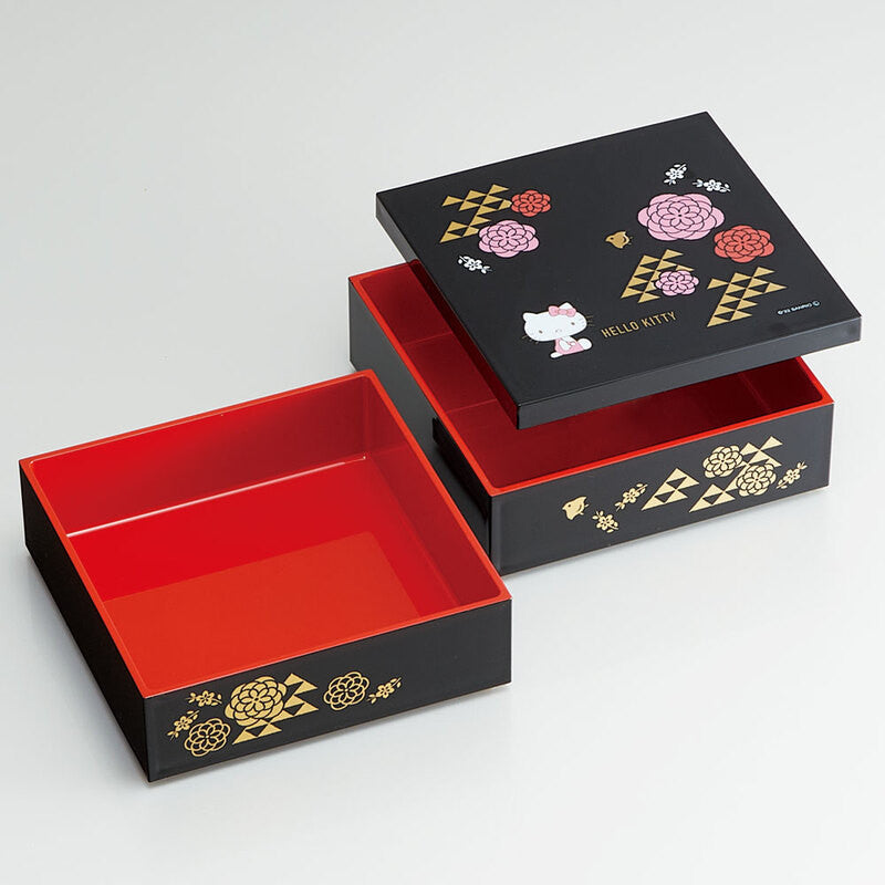 스케이터 헬로키티 2단 찬합 15cm 1600ml NLW15 - 주방·식기 - 하카타몰