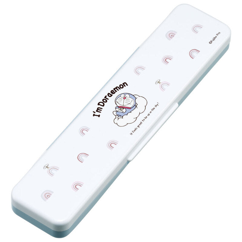 스케이터 도라에몽 캐릭터 소리나지 않는 항균 콤비세트 (스푼,젓가락,케이스) 18cm - 주방·식기 - 하카타몰
