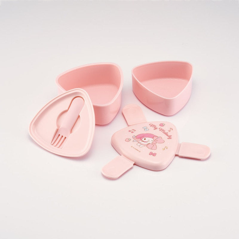 [발주상품 2~4 영업일 후 발송예정] 스케이터 마이멜로디 큰 리본 캐릭터 삼각김밥용 항균 2단 포크 도시락 500ml ONWT1AG - 주방·식기 - 하카타몰