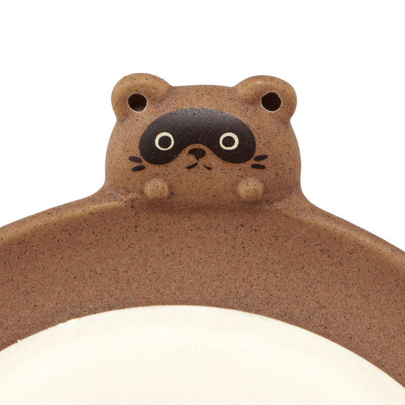 [발주상품 2~4 영업일 후 발송예정] 스케이터 너구리 TANUKI 캐릭터 다이컷 도자기 중간 접시 16cm CHPL16D - 주방·식기 - 하카타몰