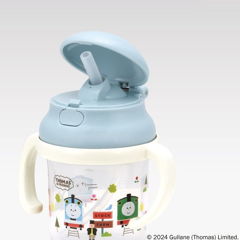 스케이터 기관차 토마스 X 츠무파파 캐릭터 양손 빨대컵 230ml KSH2 - 주방·식기 - 하카타몰