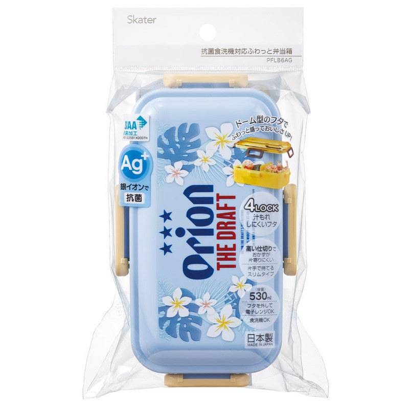 [발주상품 2~4 영업일 후 발송예정] 스케이터 오리온 맥주 캐릭터 항균 4면락 런치박스 도시락 530ml PFLB6AG - 주방·식기 - 하카타몰