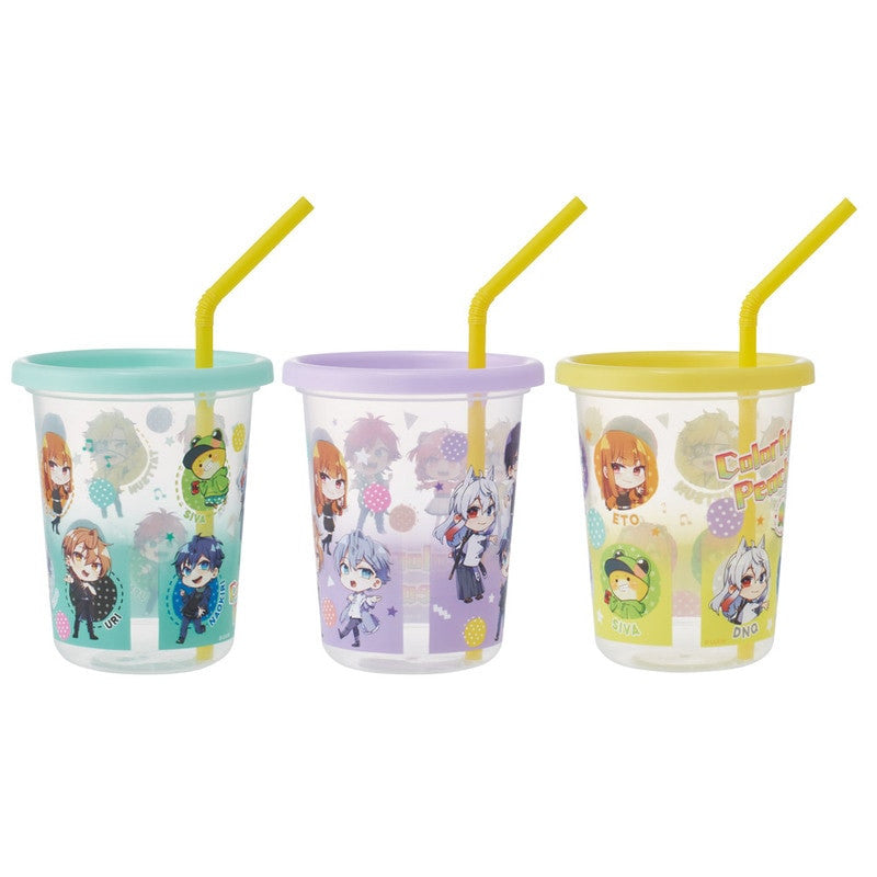 [발주상품 2~4 영업일 후 발송예정] 스케이터 컬러풀 피치 캐릭터 빨대컵 3세트 320ml SIH3ST - 주방·식기 - 하카타몰