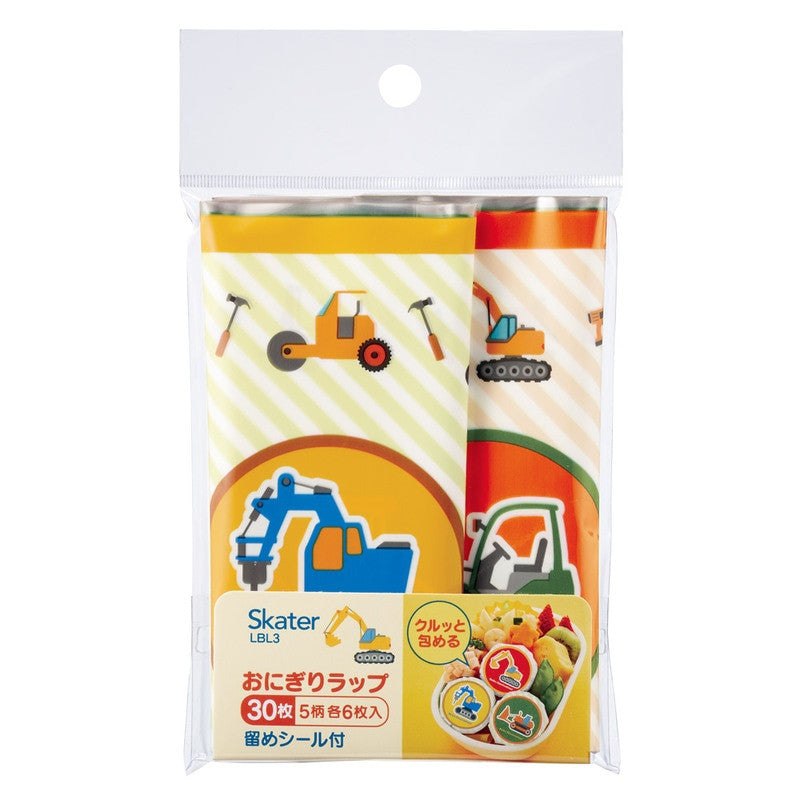 [발주상품 2~4 영업일 후 발송예정] 스케이터 일하는 자동차 캐릭터 주먹밥 포장랩 30매입 LBL3 - 주방·식기 - 하카타몰