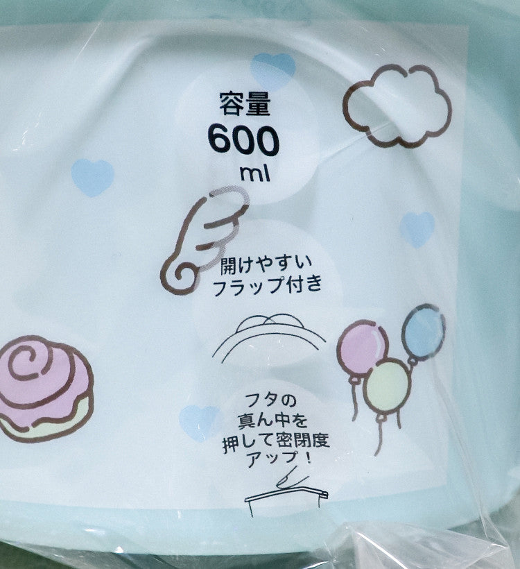 스케이터 시나모롤 캐릭터 원터치 밀폐 보존용기 600ml - 하카타몰