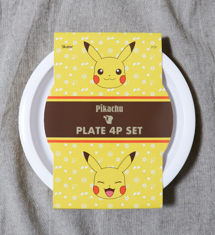 스케이터 포켓몬스터 피카츄 캐릭터 플레이트 4p set 21cm P5P - 하카타몰