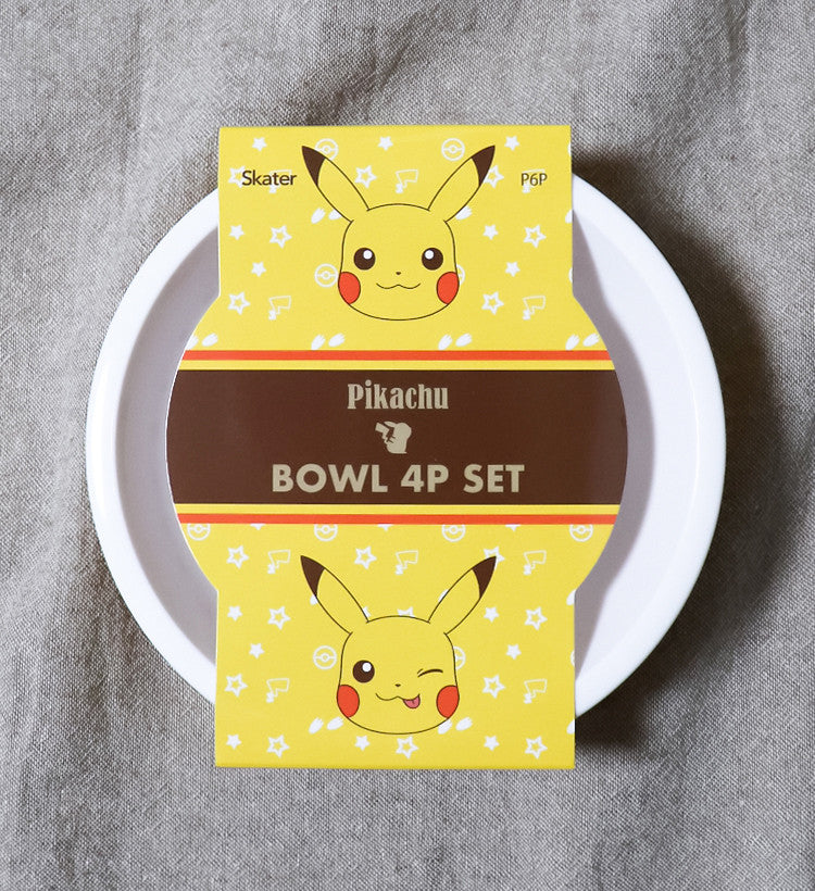 스케이터 포켓몬스터 피카츄 캐릭터 그릇 4p set 15cm - 하카타몰
