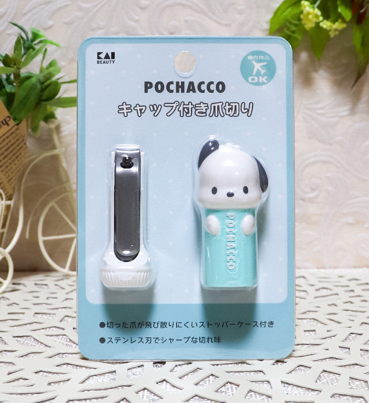 카이지루시 X 산리오 캐릭터 케이스 포함 손톱깎이 (키티 / 마이멜로디 / 시나모롤 / 쿠로미 / 포차코) - 하카타몰