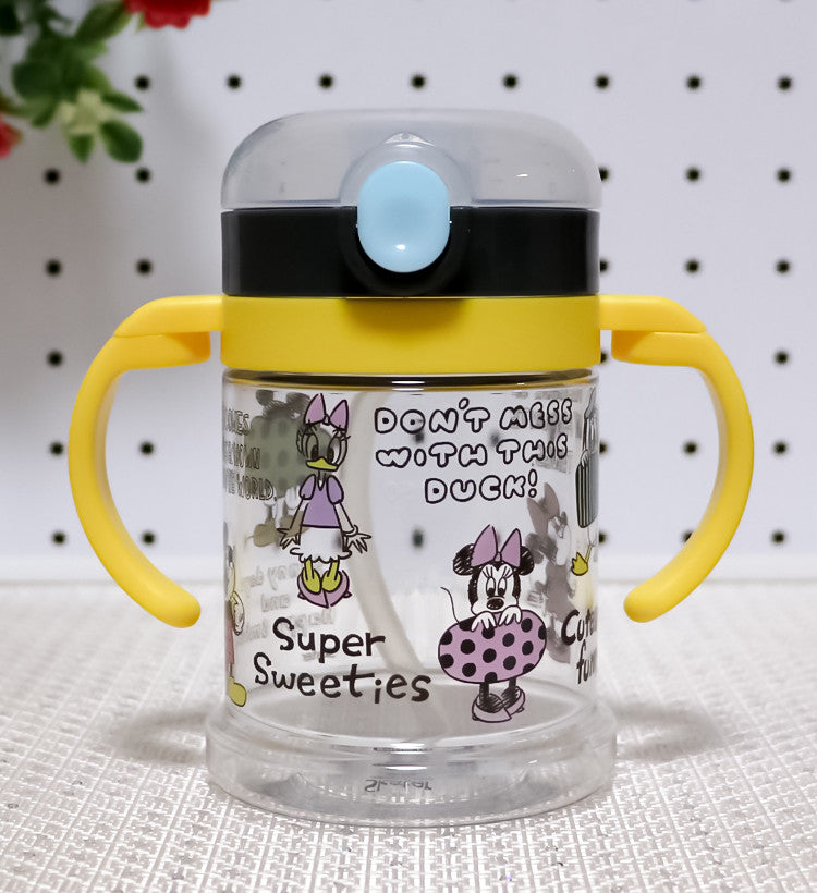 스케이터 미키마우스 접이식 핸들 원터치 빨대컵 260ml - 주방·식기 - 하카타몰