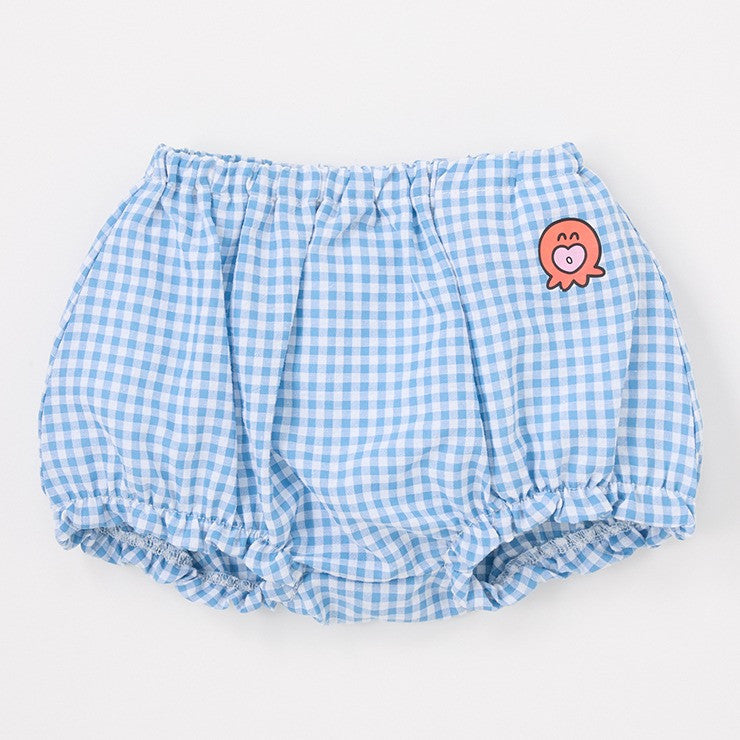 [발주상품] 산리오 한교동 캐릭터 깅엄체크 블루머 70~80cm - 하카타몰