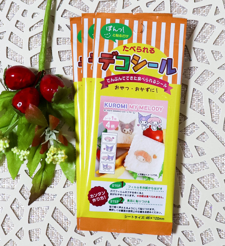 산리오 캐릭터즈 먹을 수 있는 데코 스티커 1매입 - 하카타몰