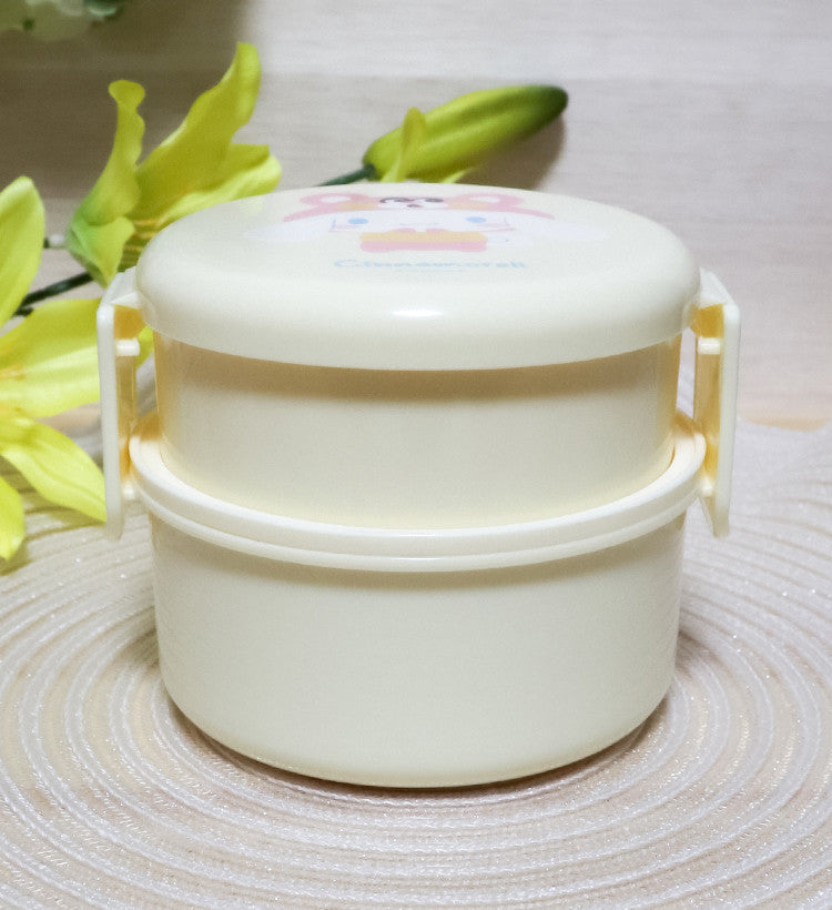스케이터 시나모롤 캐릭터 원형2단 포크 도시락 500ml - 주방·식기 - 하카타몰