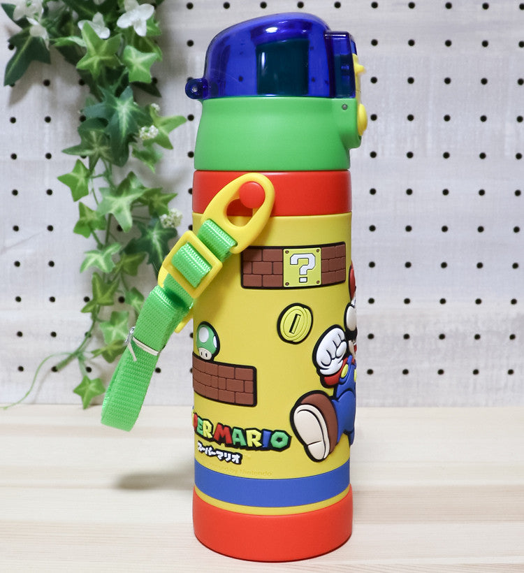 스케이터 슈퍼마리오 캐릭터 3D원푸쉬 보냉 스테인리스 다이렉트 보틀 480ml SDPV5 - 하카타몰