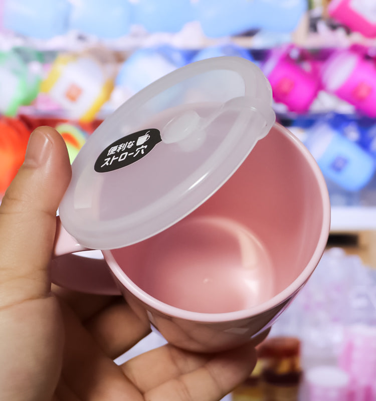 뚜껑포함 머그 빨대컵 300ml 2종택1 - 주방·식기 - 하카타몰