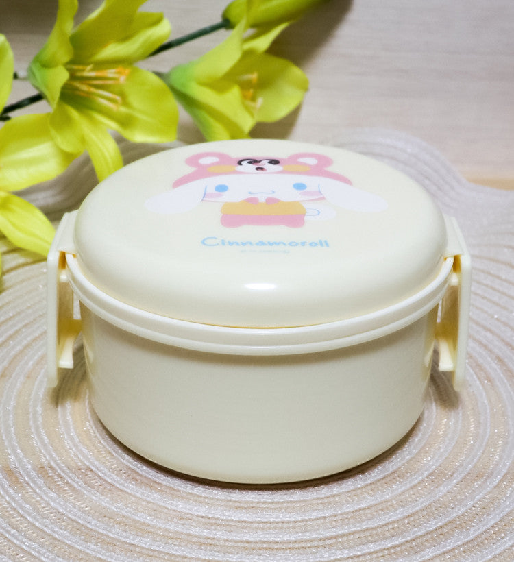 스케이터 시나모롤 캐릭터 원형2단 포크 도시락 500ml - 주방·식기 - 하카타몰