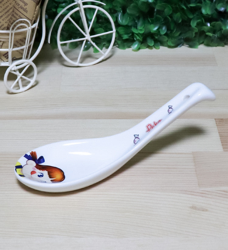 썬아트 후지야 페코짱 캐릭터 도자기 렝게 스푼 - 주방·식기 - 하카타몰