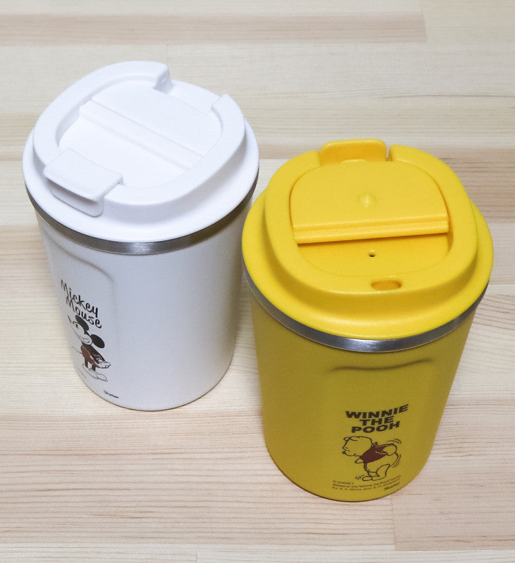 스케이터 디즈니 캐릭터 진공 단열 커피 텀블러 350ml (미키 / 곰돌이푸) - 주방·식기 - 하카타몰
