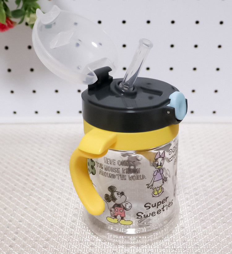 스케이터 미키마우스 접이식 핸들 원터치 빨대컵 260ml - 주방·식기 - 하카타몰
