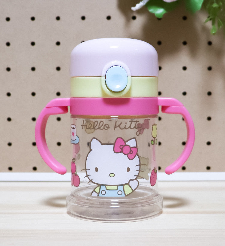 스케이터 접이식 핸들 원터치 스파우트컵 260ml (키티, 곰돌이푸) - 하카타몰