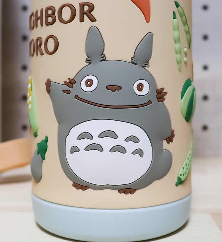 스케이터 지브리 이웃집 토토로 3D 원푸쉬 보냉 스테인리스 스트로 보틀 380ml  (스트렙 포함) SSPV4 - 하카타몰