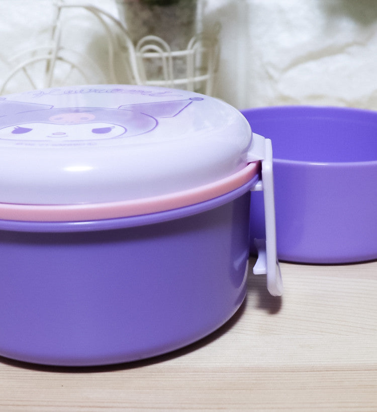 스케이터 쿠로미 캐릭터 항균 원형2단 포크 도시락 500ml ONWR1AG - 주방·식기 - 하카타몰