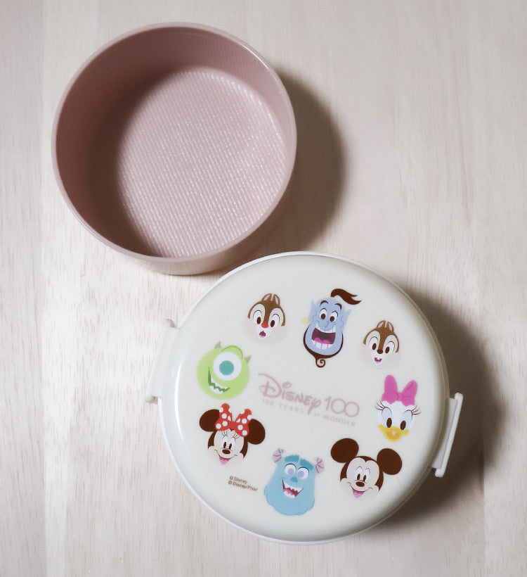 스케이터 디즈니 100 캐릭터 항균 원형2단 포크 도시락 500ml - 주방·식기 - 하카타몰