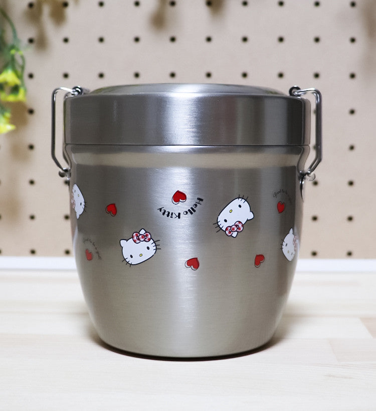 스케이터 진공 스테인리스 보온 보냉 도시락 570ml (미키 / 키티) - 주방·식기 - 하카타몰