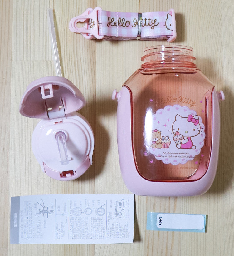 스케이터 헬로키티 과자 캐릭터 원푸쉬 스트로 보틀 530ml PDSH6DX - 하카타몰