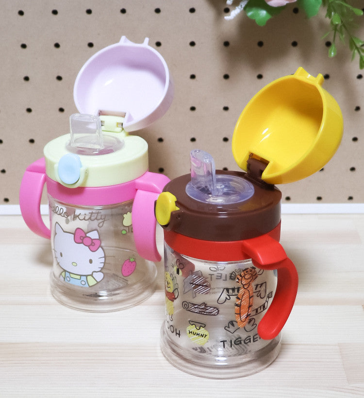 스케이터 접이식 핸들 원터치 스파우트컵 260ml (키티, 곰돌이푸) - 하카타몰