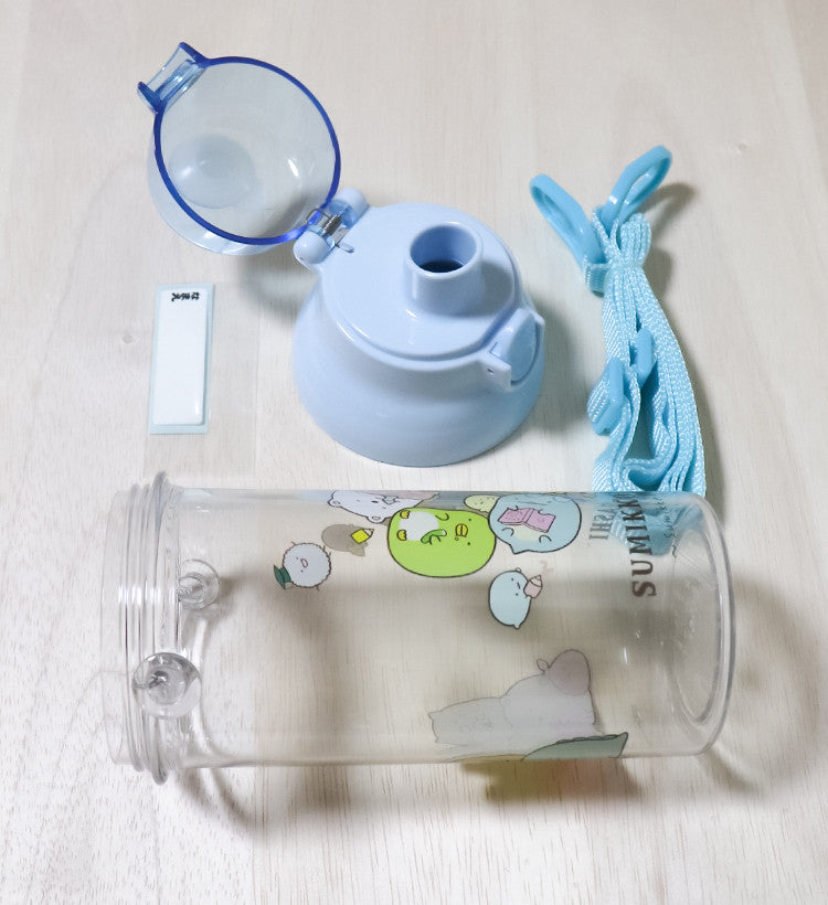 스케이터 스밋코구라시 캐릭터 식기세척기 대응 드링킹 타입 원푸쉬 클리어 보틀 480ml PSB5TR - 하카타몰