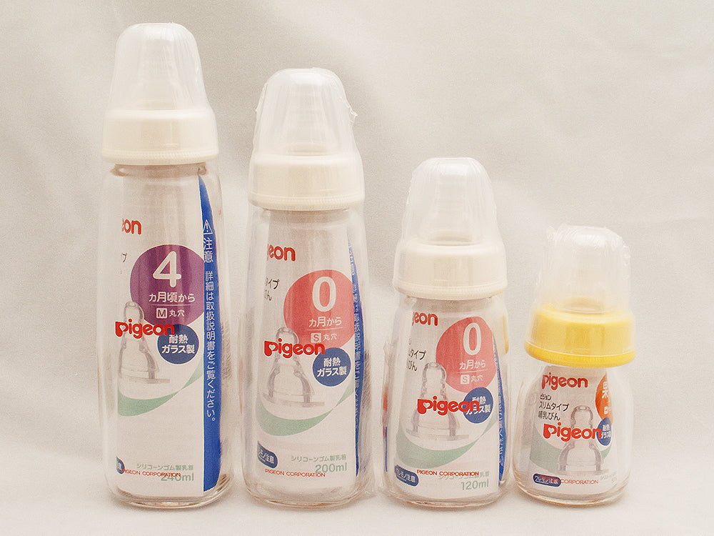 피죤 슬림 타입 젖병 내열유리 50mL(과즙용) / 120mL / 200mL / 240mL - 수유·외출 - 하카타몰