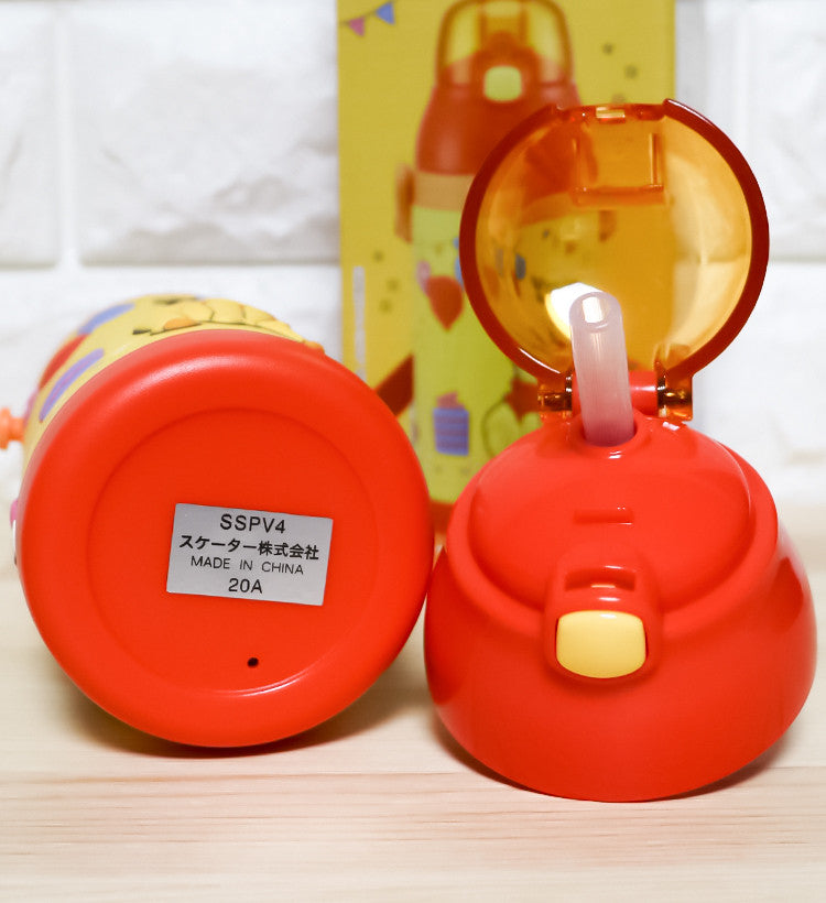 스케이터 디즈니 3D 원푸쉬 보냉 스테인리스 스트로 보틀 380ml  (스트렙 포함) / 곰돌이 푸 SSPV4 - 하카타몰