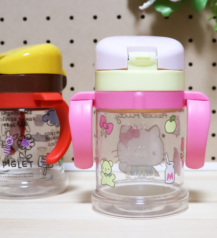 스케이터 접이식 핸들 원터치 스파우트컵 260ml (키티, 곰돌이푸) - 하카타몰