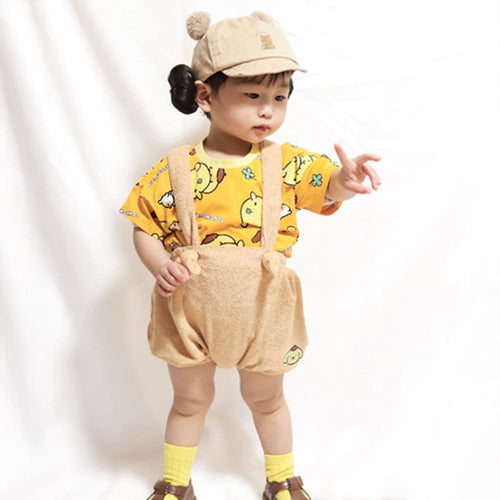 산리오 폼폼푸린 캐릭터 멜빵 호박 바지 블루머 70~80cm - 하카타몰