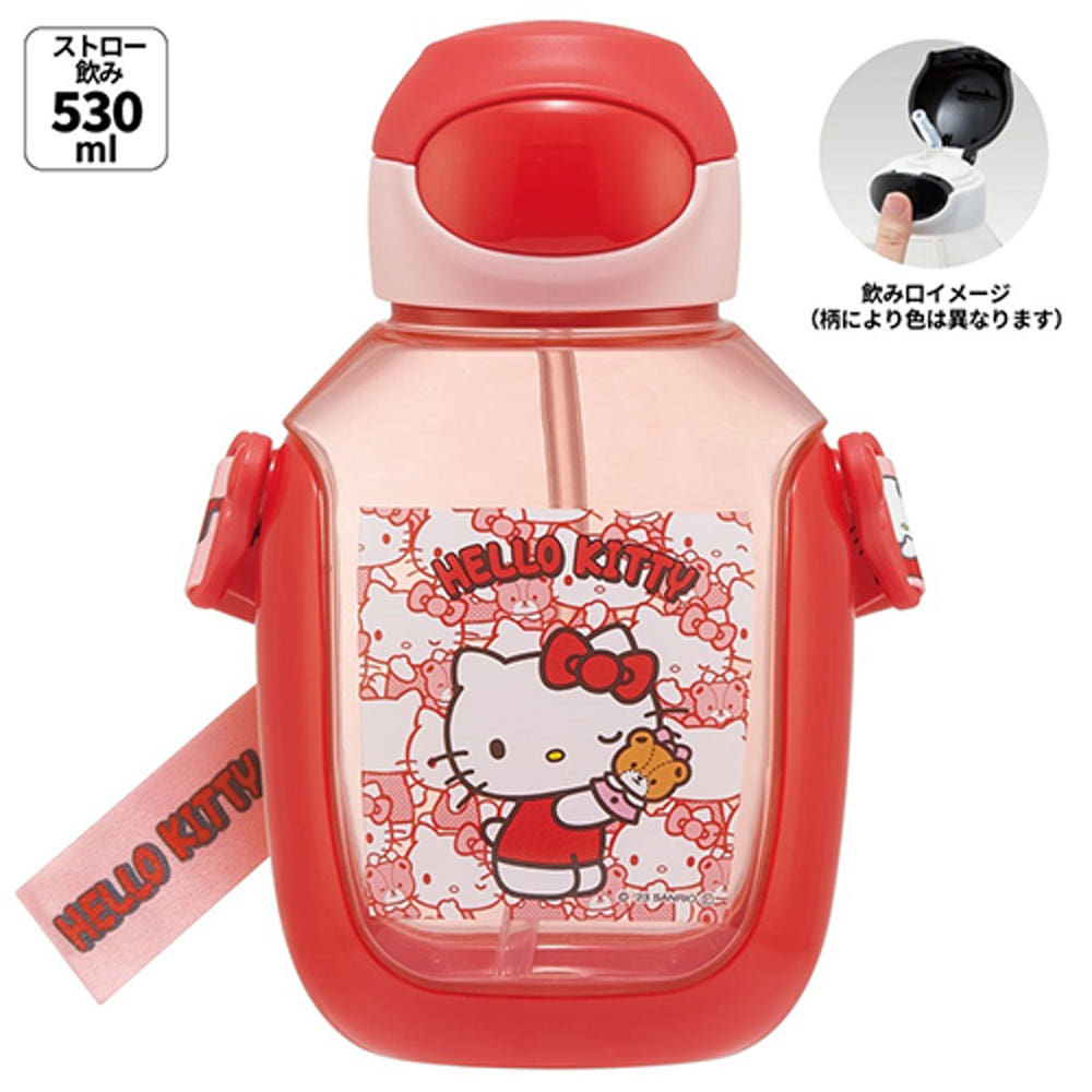 [발주상품 2~4 영업일 후 발송예정] 스케이터 헬로키티 원푸쉬 스트로 보틀 530ml PDSH6DX - 주방·식기 - 하카타몰