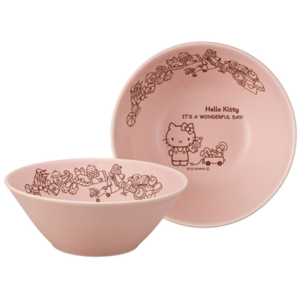 스케이터 헬로키티 캐릭터 도자기 미노야키 볼 그릇 13cm CHBW13 - 주방·식기 - 하카타몰