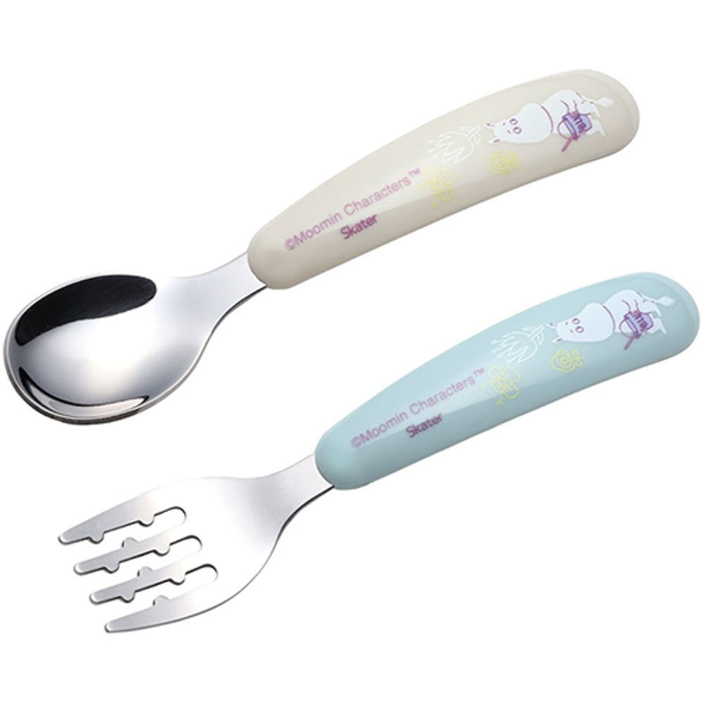 [발주상품 2~4 영업일 후 발송예정] 스케이터 무민 캐릭터 스테인리스 베이비 스푼 포크 세트 SFBS1 - 주방·식기 - 하카타몰