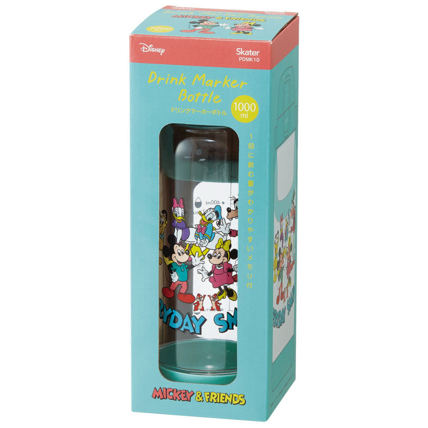 [발주상품 2~4 영업일 후 발송예정] 스케이터 미키마우스 캐릭터 드링크 마커 보틀 1000ml PDMK10 - 주방·식기 - 하카타몰