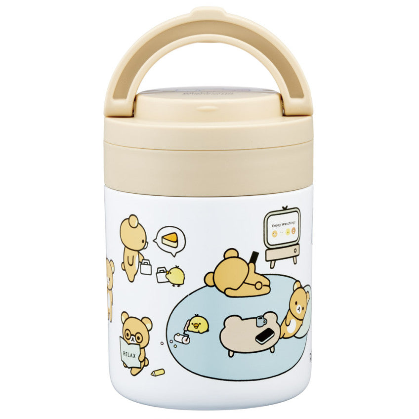 스케이터 리락쿠마 캐릭터 항균 접이식 핸들 보온 보냉 델리카포트 스프통 300ml LJFO3AG - 하카타몰