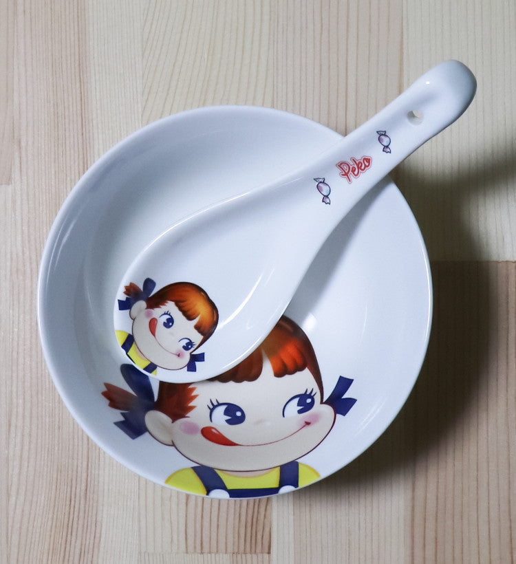 썬아트 후지야 페코짱 캐릭터 도자기 렝게 스푼 - 주방·식기 - 하카타몰
