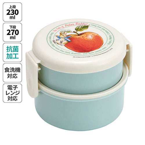 스케이터 피터 래빗 캐릭터 항균 원형2단 포크 도시락 500ml ONWR1AG - 주방·식기 - 하카타몰