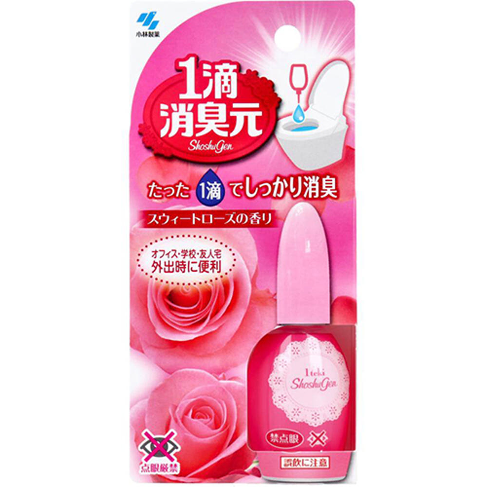 고바야시 한방울로 냄새제거 휴대용 화장실 방향제 스위트 로즈향 20ml - 하카타몰