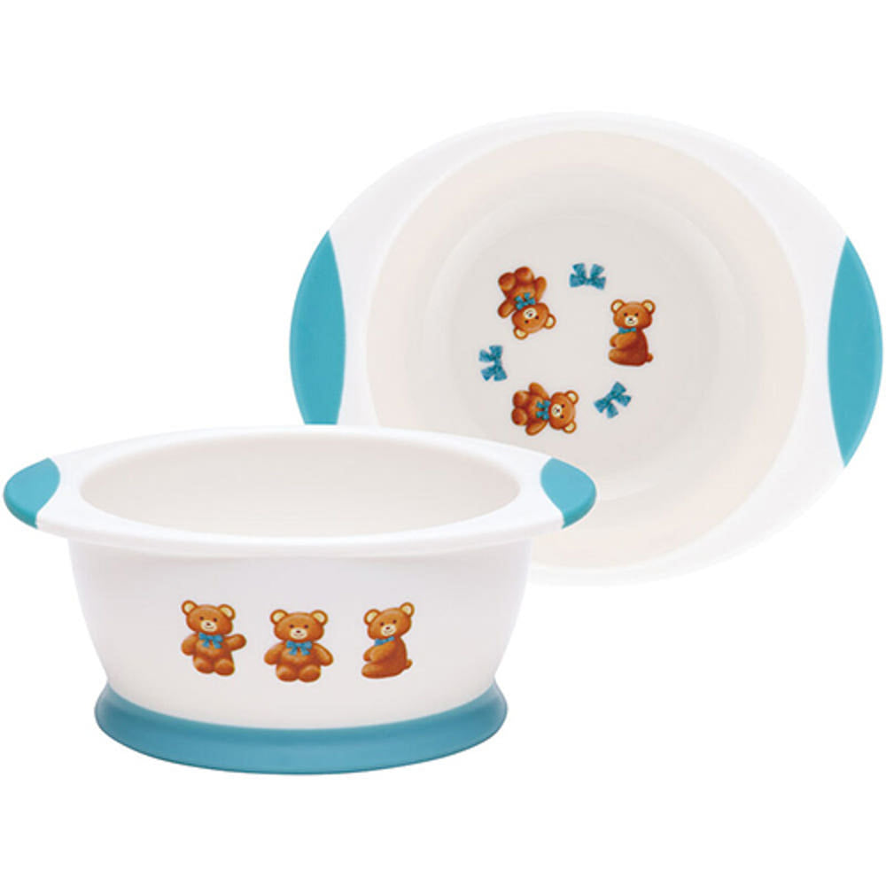 스케이터 곰돌이 봉제인형 캐릭터 떠먹기 쉬운 밥그릇 250ml WP2 - 하카타몰