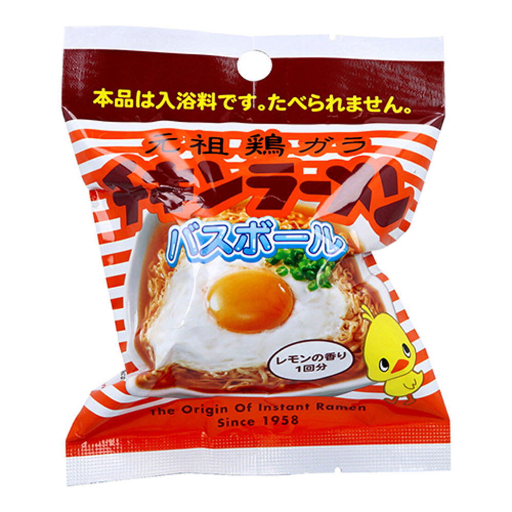 치킨 라멘 캐릭터 마스코트 바스볼 입욕제 레몬향 1개입 75g - 욕실/입욕용품 - 하카타몰