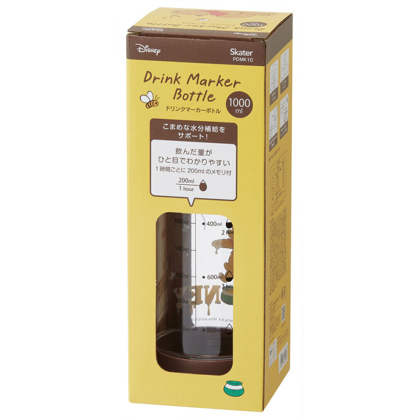 [발주상품 2~4 영업일 후 발송예정] 스케이터 곰돌이푸 캐릭터 드링크 마커 보틀 1000ml PDMK10 - 주방·식기 - 하카타몰