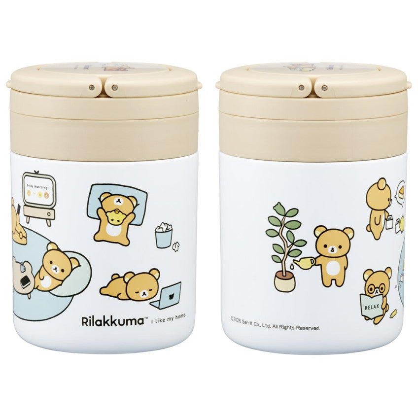 스케이터 리락쿠마 캐릭터 항균 접이식 핸들 보온 보냉 델리카포트 스프통 300ml LJFO3AG - 하카타몰