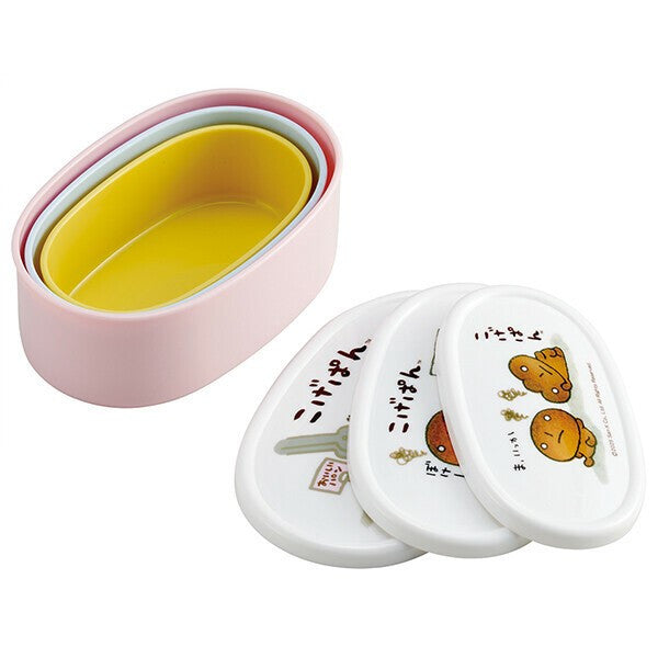 스케이터 코게빵 캐릭터 용기 3P 도시락 세트 SRS3S - 주방·식기 - 하카타몰